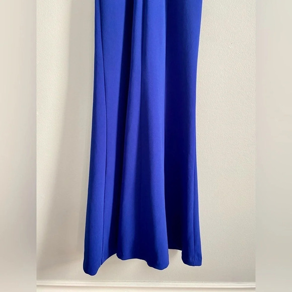 DECODE 1.8 Royal Blue & Gold Chain Halter Mermaid Formal Evening Dress Size 4 - Picture 10 of 16